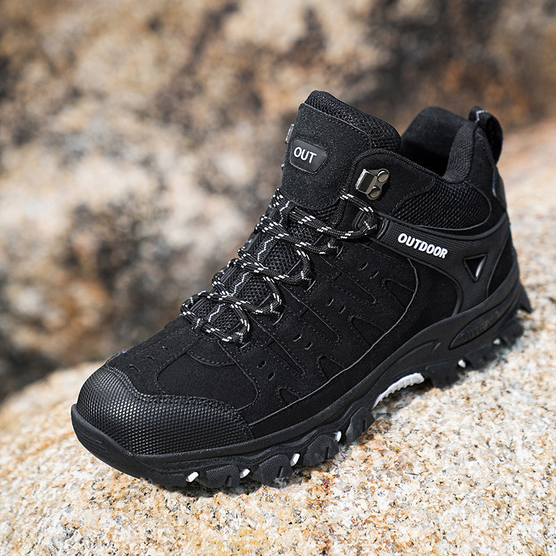 Men's Outdoor Hiking Work Boots - Slip-Resistant & Abrasion-Proof for Mountain/Construction