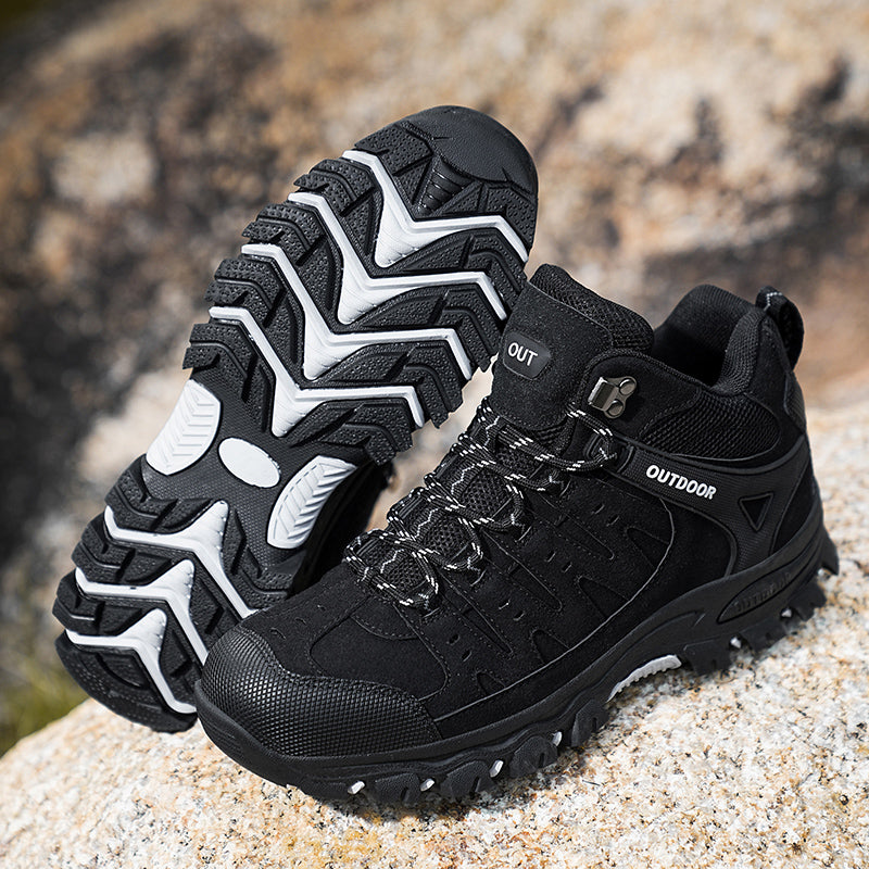 Men's Outdoor Hiking Work Boots - Slip-Resistant & Abrasion-Proof for Mountain/Construction