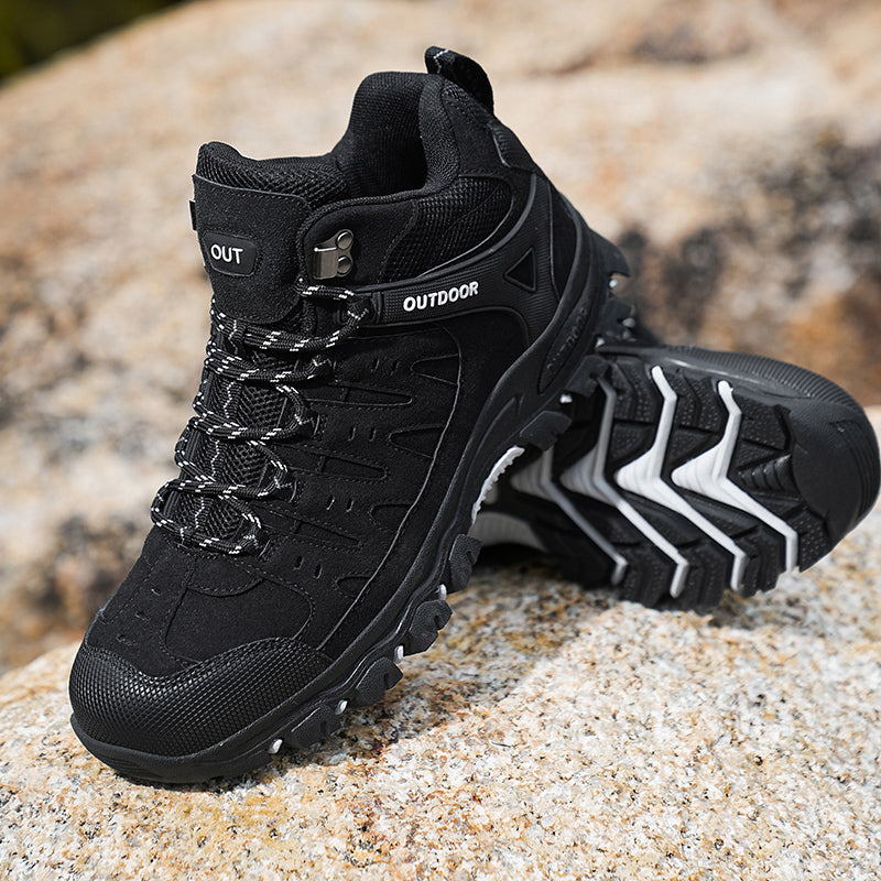 Men's Outdoor Hiking Work Boots - Slip-Resistant & Abrasion-Proof for Mountain/Construction