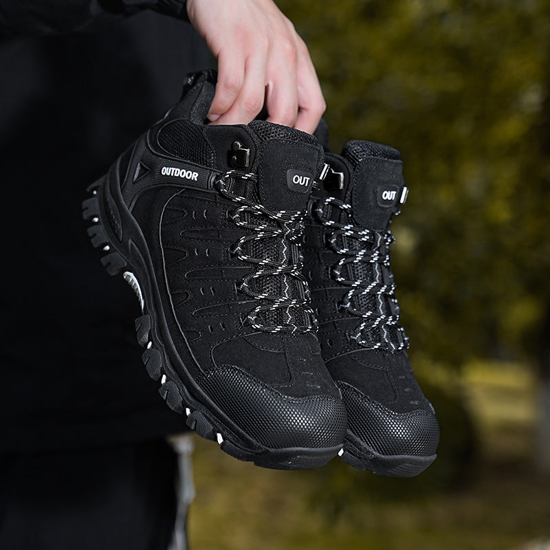 Men's Outdoor Hiking Work Boots - Slip-Resistant & Abrasion-Proof for Mountain/Construction