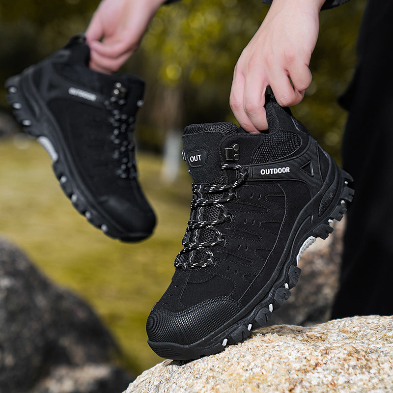 Men's Outdoor Hiking Work Boots - Slip-Resistant & Abrasion-Proof for Mountain/Construction