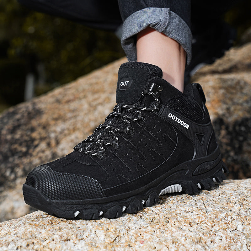 Men's Outdoor Hiking Work Boots - Slip-Resistant & Abrasion-Proof for Mountain/Construction