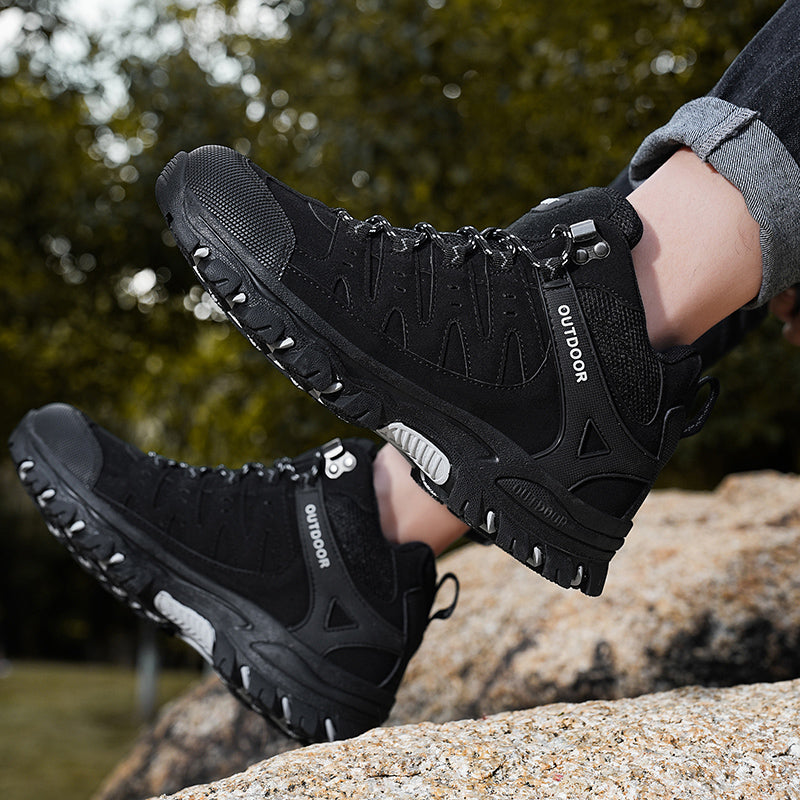 Men's Outdoor Hiking Work Boots - Slip-Resistant & Abrasion-Proof for Mountain/Construction