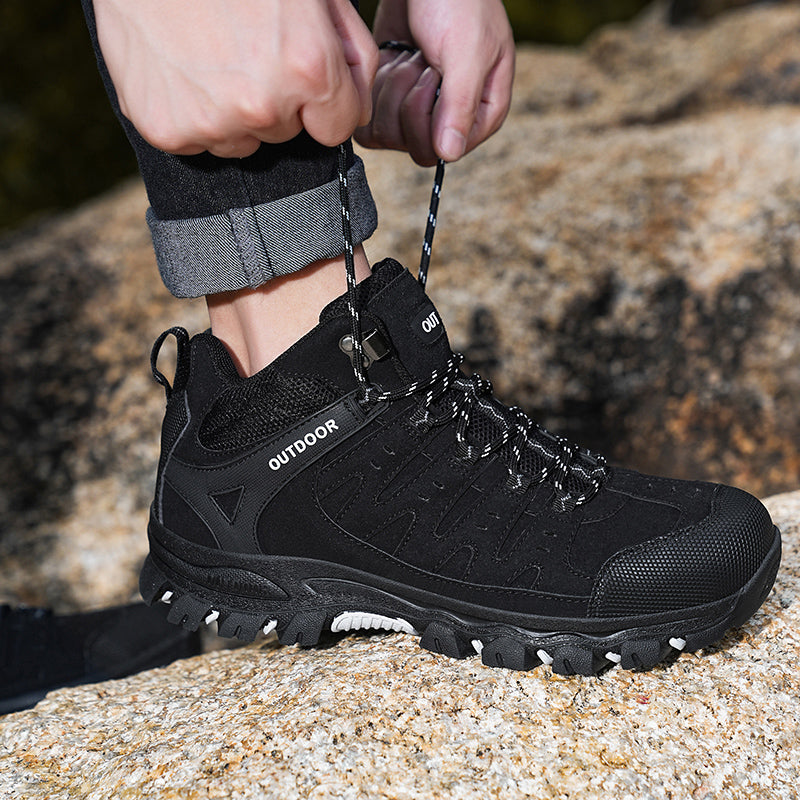 Men's Outdoor Hiking Work Boots - Slip-Resistant & Abrasion-Proof for Mountain/Construction