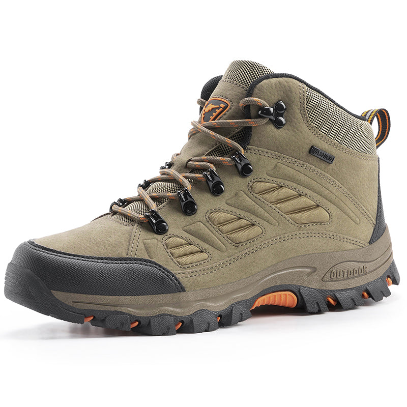 Men's Orthopedic Hiking Boots - Safe and Comfortable Work Boots - Waterproof, Slip-resistant, Impact-resistant, and Puncture-resistant - Wide Toe, Arch Support, and Ankle Support - Money-back Guarantee if ineffective.