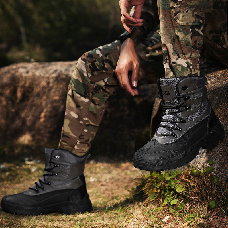 Men’s Durable Orthopedic Work & Hiking Boots, Waterproof, Slip-Resistant, Impact & Puncture Resistant, Wide Toe, Arch & Ankle Support, All-Day Comfort