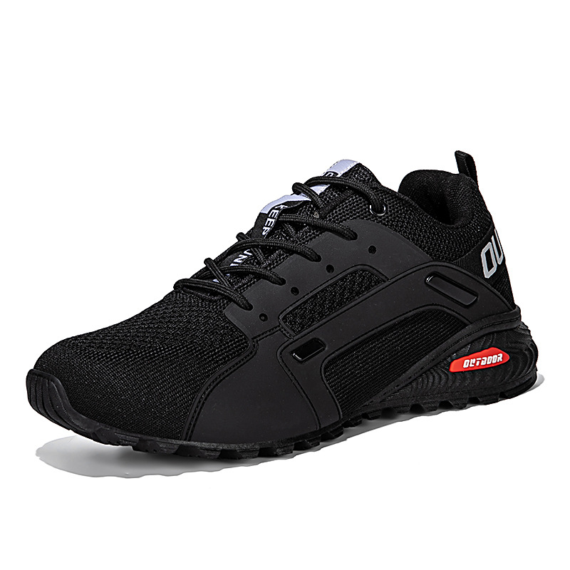Men’s Outdoor Hiking Shoes – Breathable Mesh Trail Sneakers, Slip-Resistant Durable Outsole, Lightweight Low-Top Lace-Up Walking Shoes
