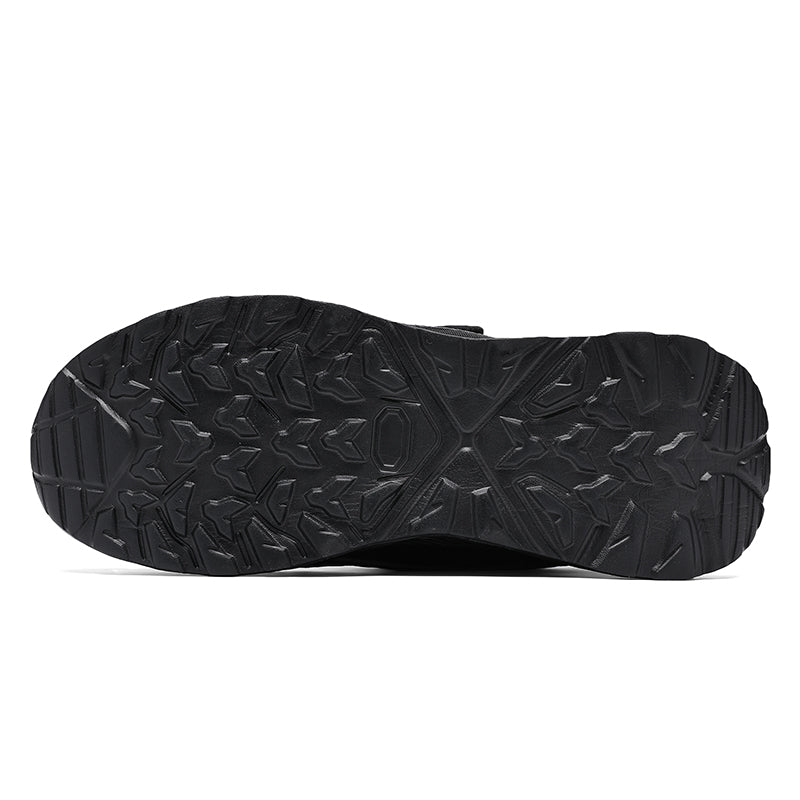 Men’s Winter Waterproof Fleece-Lined Walking Shoes, Wide Fit, Hook-and-Loop Strap, Slip-Resistant Sole, Comfortable Casual Sneakers