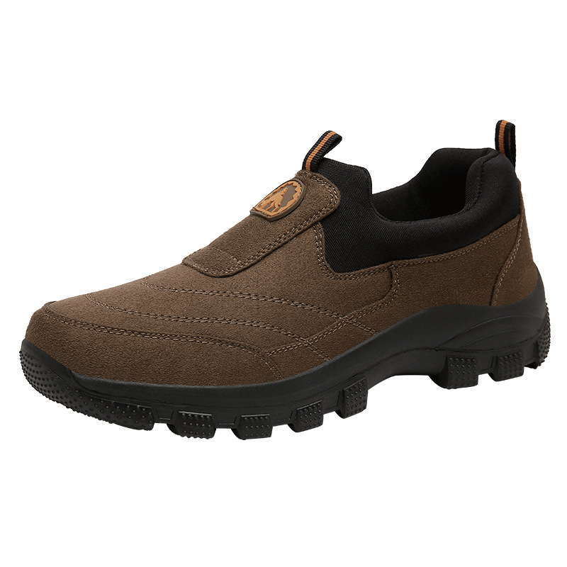 2026 Upgrade Men's Comfortable Non-Slip Pigskin Slip-On Casual Walking Shoes Outdoor Sports Shoes