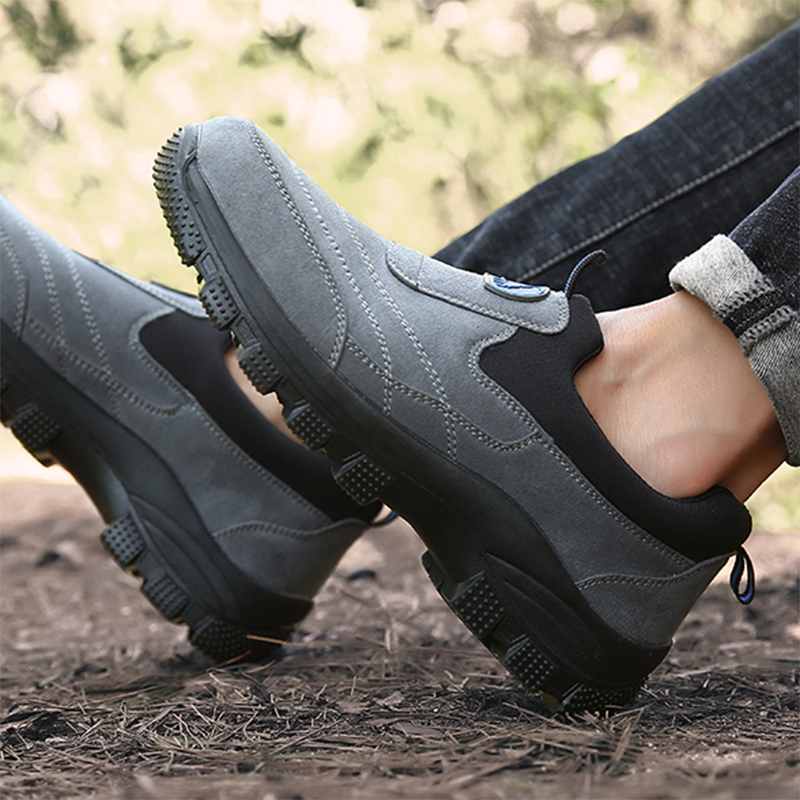 2026 Upgrade Men's Comfortable Non-Slip Pigskin Slip-On Casual Walking Shoes Outdoor Sports Shoes
