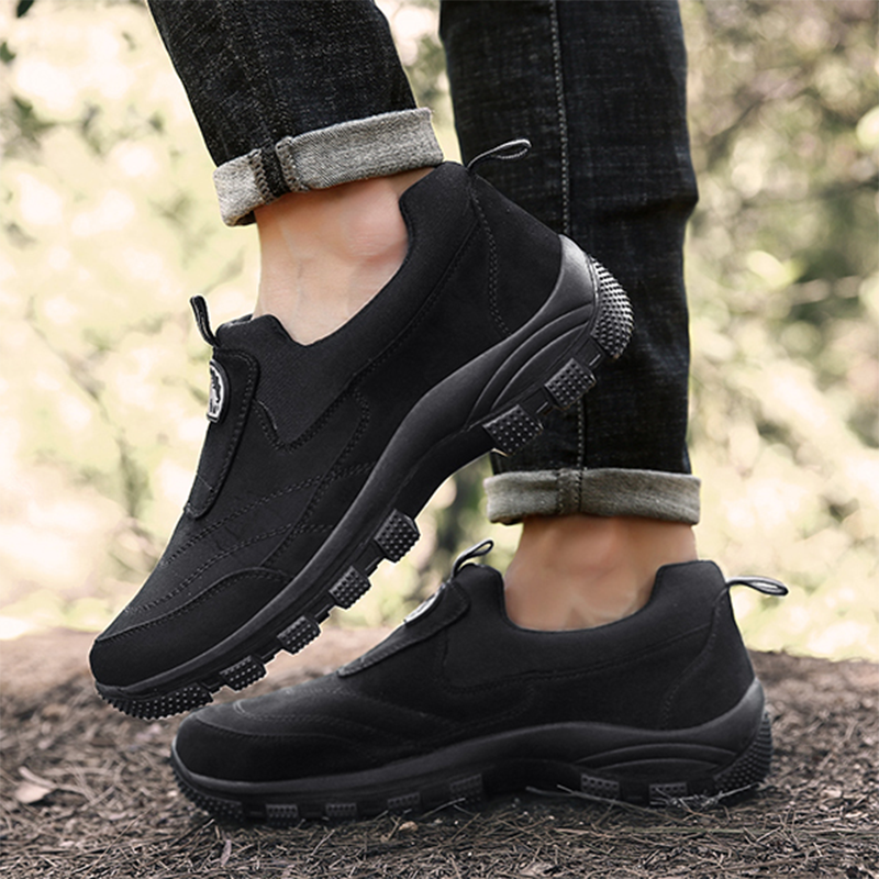 2026 Upgrade Men's Comfortable Non-Slip Pigskin Slip-On Casual Walking Shoes Outdoor Sports Shoes
