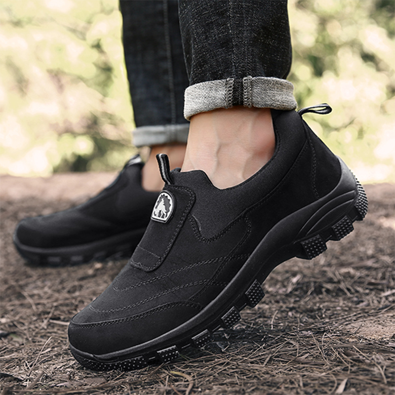 2026 Upgrade Men's Comfortable Non-Slip Pigskin Slip-On Casual Walking Shoes Outdoor Sports Shoes