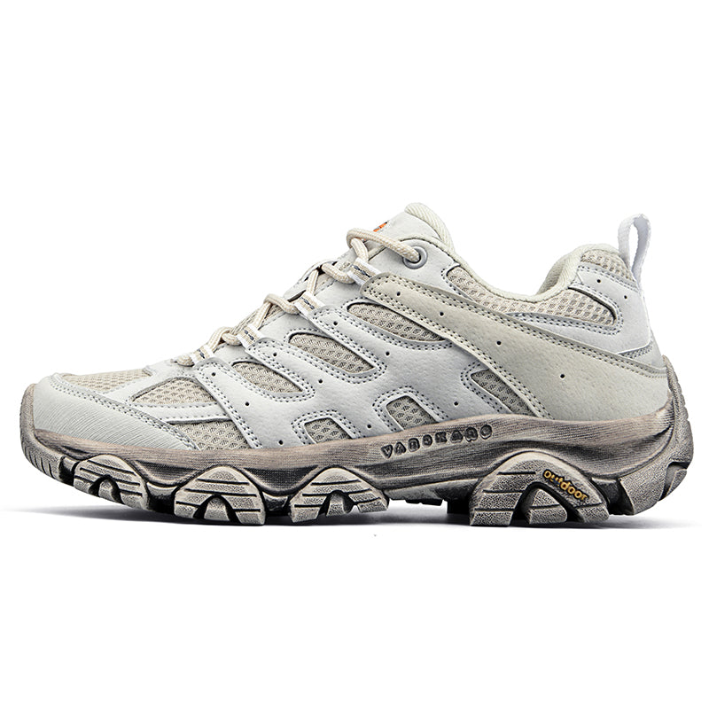 Men’s Hiking Shoes, Breathable Mesh Trail Sneakers, Non-Slip Grip Sole, Low-Top