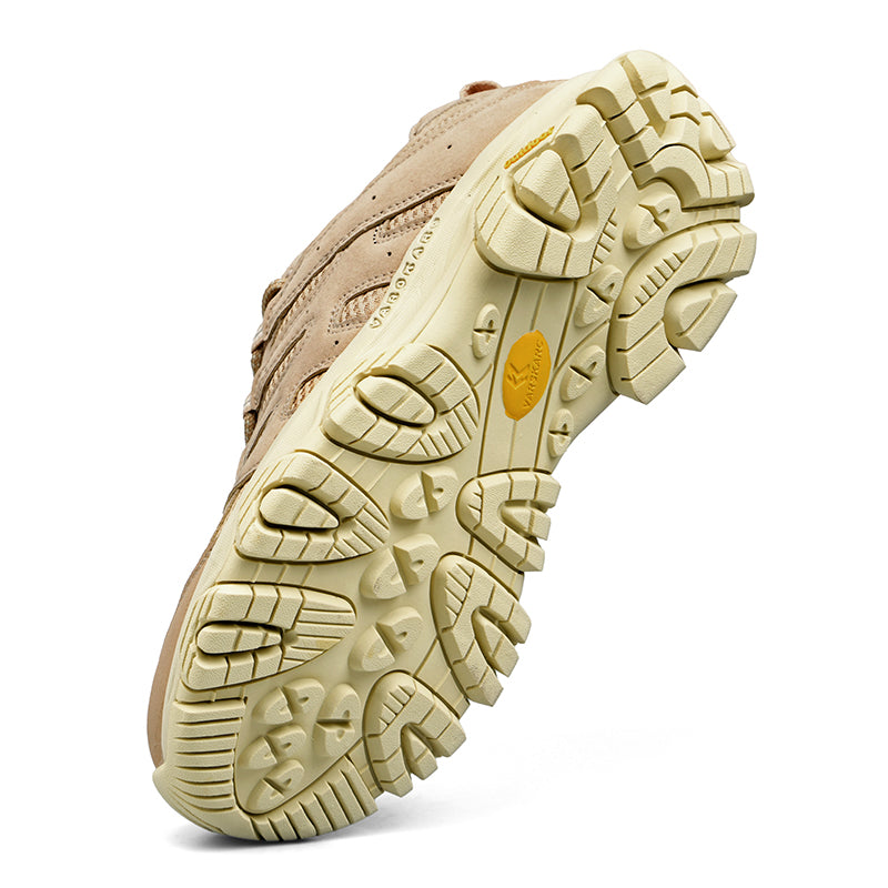 Men’s Hiking Shoes, Breathable Mesh Trail Sneakers, Non-Slip Grip Sole, Low-Top