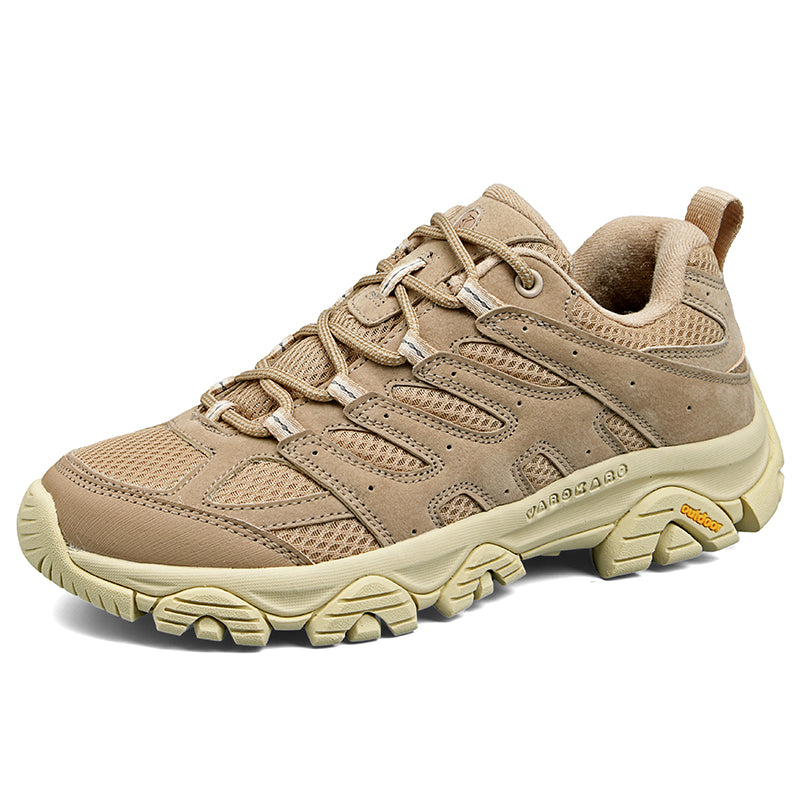 Men’s Hiking Shoes, Breathable Mesh Trail Sneakers, Non-Slip Grip Sole, Low-Top
