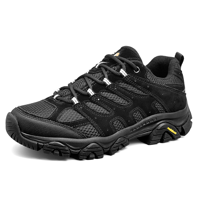 Men’s Hiking Shoes, Breathable Mesh Trail Sneakers, Non-Slip Grip Sole, Low-Top