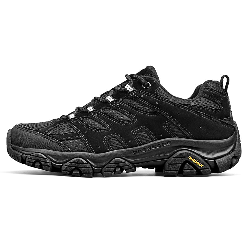 Men’s Hiking Shoes, Breathable Mesh Trail Sneakers, Non-Slip Grip Sole, Low-Top