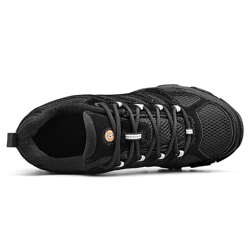 Men’s Hiking Shoes, Breathable Mesh Trail Sneakers, Non-Slip Grip Sole, Low-Top