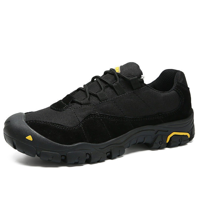 -- Men's Outdoor Hiking Work Boots - Slip-Resistant & Abrasion-Proof for Mountain/Construction