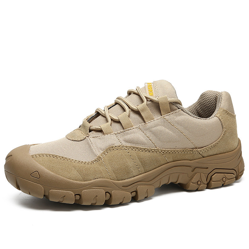 -- Men's Outdoor Hiking Work Boots - Slip-Resistant & Abrasion-Proof for Mountain/Construction