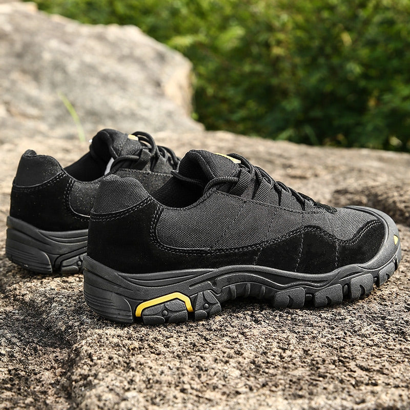 -- Men's Outdoor Hiking Work Boots - Slip-Resistant & Abrasion-Proof for Mountain/Construction
