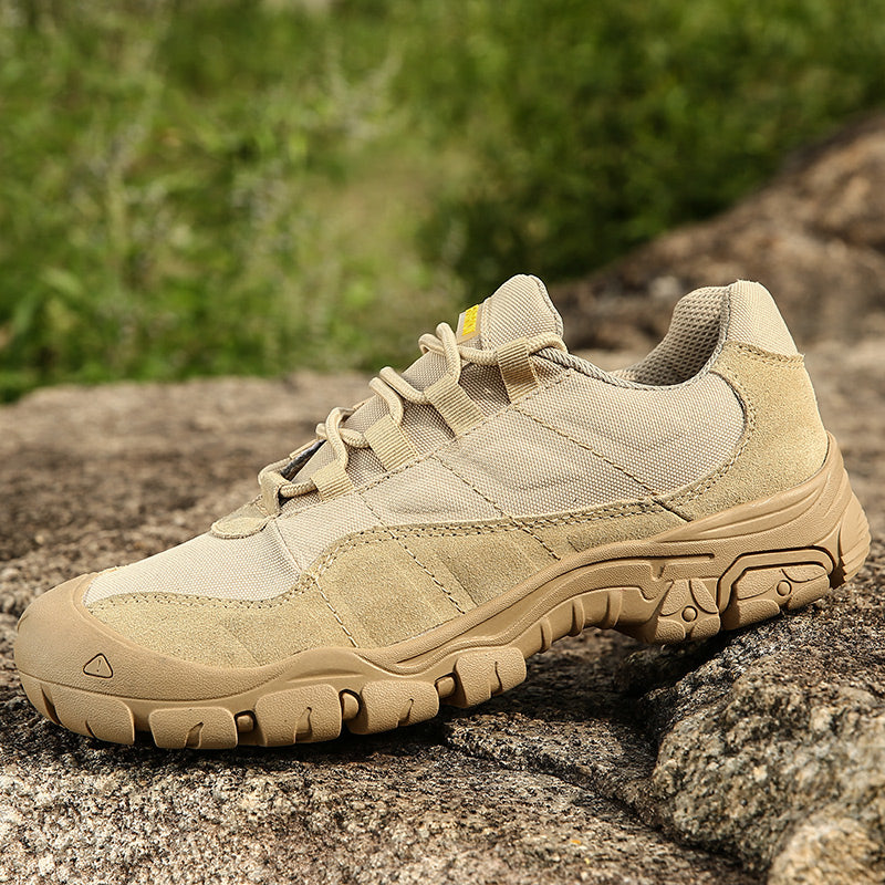 -- Men's Outdoor Hiking Work Boots - Slip-Resistant & Abrasion-Proof for Mountain/Construction