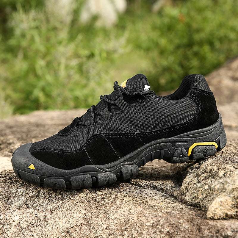 -- Men's Outdoor Hiking Work Boots - Slip-Resistant & Abrasion-Proof for Mountain/Construction