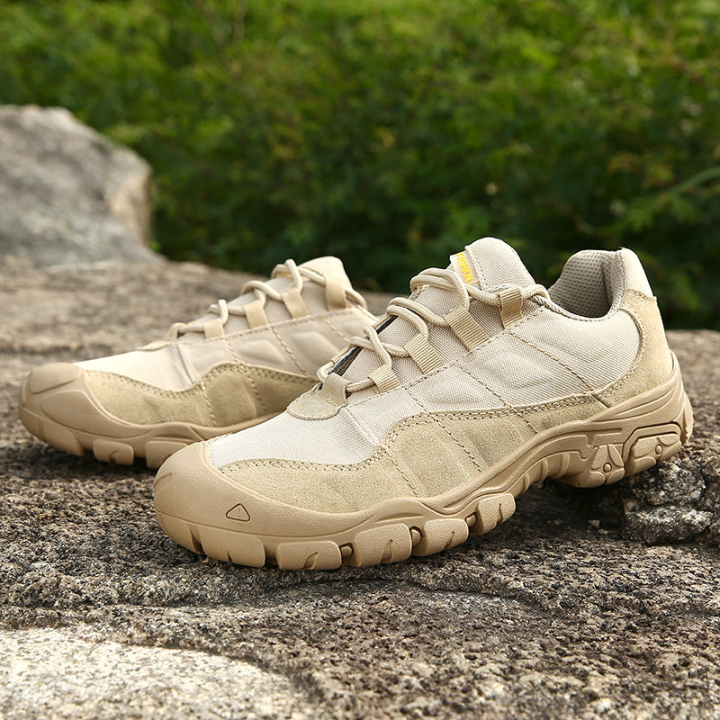 -- Men's Outdoor Hiking Work Boots - Slip-Resistant & Abrasion-Proof for Mountain/Construction