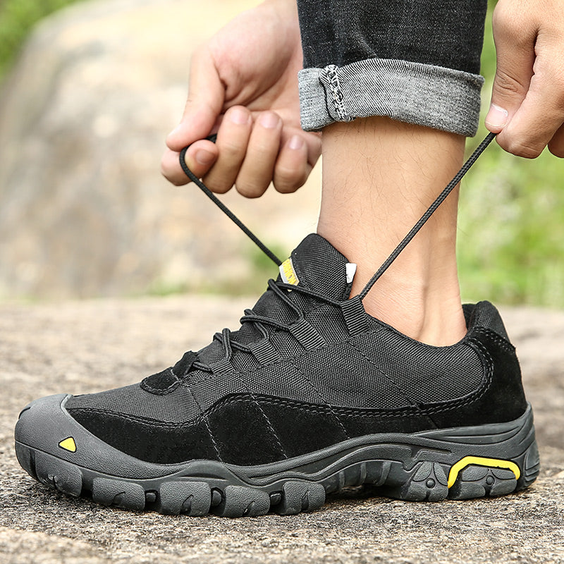 -- Men's Outdoor Hiking Work Boots - Slip-Resistant & Abrasion-Proof for Mountain/Construction