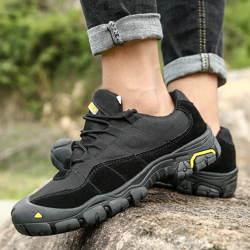 -- Men's Outdoor Hiking Work Boots - Slip-Resistant & Abrasion-Proof for Mountain/Construction