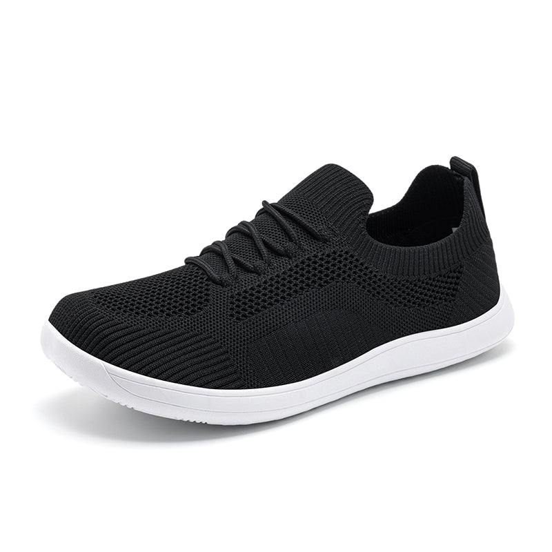 Men‘s’ Wide Toe Box Running Walking Shoes - Zero Laces Comfort, Non-Slip Traction & Cushioned Support