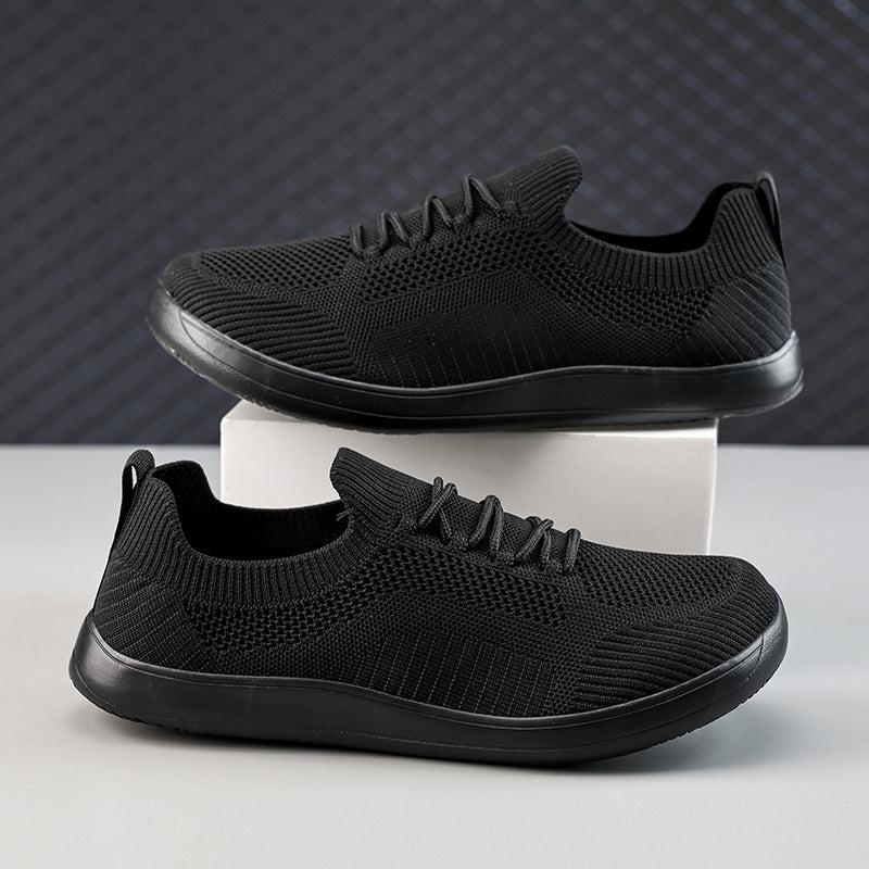 Men‘s’ Wide Toe Box Running Walking Shoes - Zero Laces Comfort, Non-Slip Traction & Cushioned Support