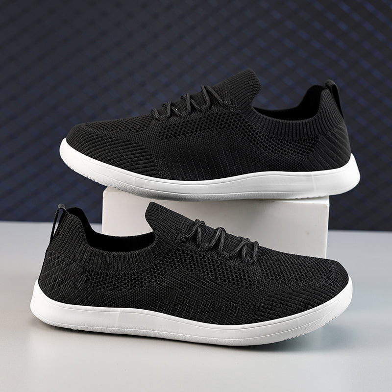 Men‘s’ Wide Toe Box Running Walking Shoes - Zero Laces Comfort, Non-Slip Traction & Cushioned Support