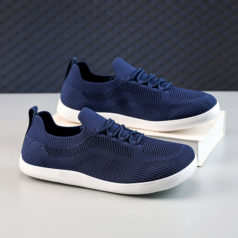Men‘s’ Wide Toe Box Running Walking Shoes - Zero Laces Comfort, Non-Slip Traction & Cushioned Support