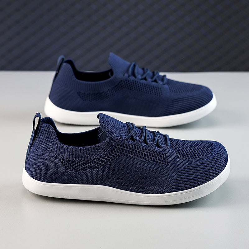Men‘s’ Wide Toe Box Running Walking Shoes - Zero Laces Comfort, Non-Slip Traction & Cushioned Support
