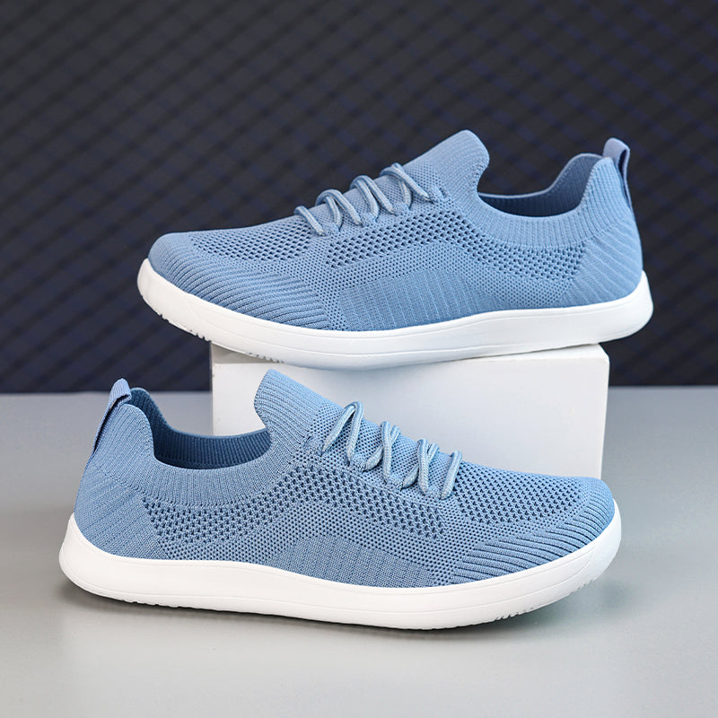 Men‘s’ Wide Toe Box Running Walking Shoes - Zero Laces Comfort, Non-Slip Traction & Cushioned Support