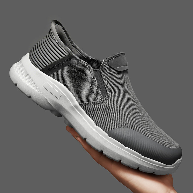 Men‘s’ Slip-On Running Walking Shoes - Zero Laces Comfort, Non-Slip Traction & Cushioned Support