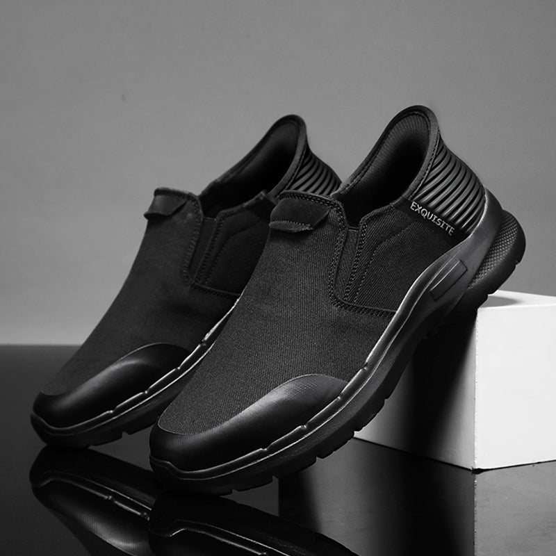 Men‘s’ Slip-On Running Walking Shoes - Zero Laces Comfort, Non-Slip Traction & Cushioned Support