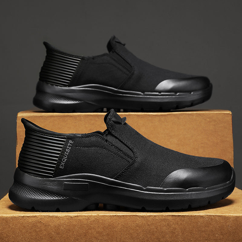 Men‘s’ Slip-On Running Walking Shoes - Zero Laces Comfort, Non-Slip Traction & Cushioned Support