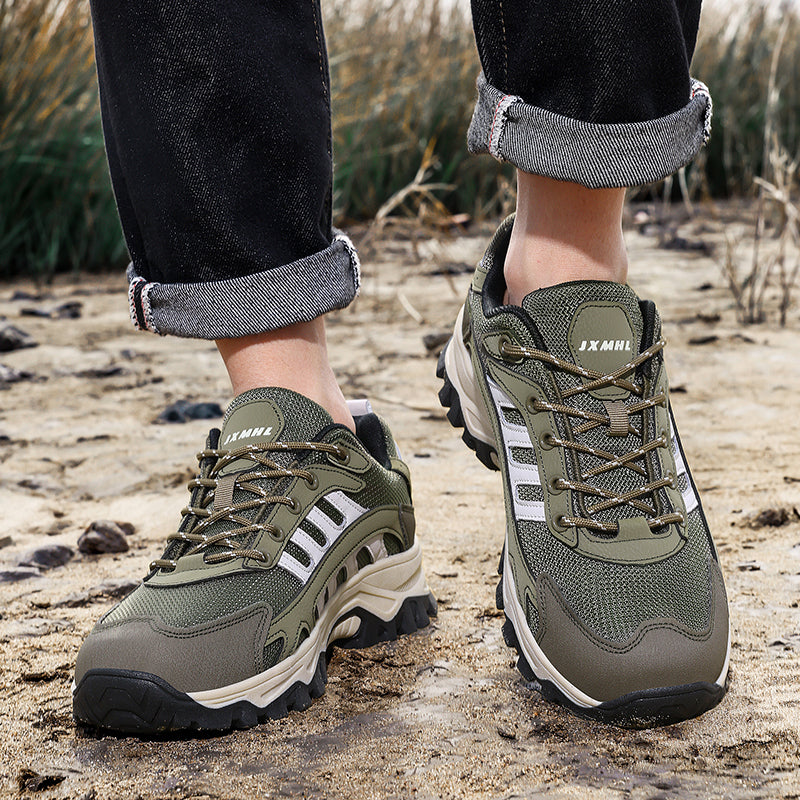 Men's Orthopedic Arch Support Wide Toe Ankle Support Hiking Shoes Waterproof Non-slip Anti-puncture Work Shoes