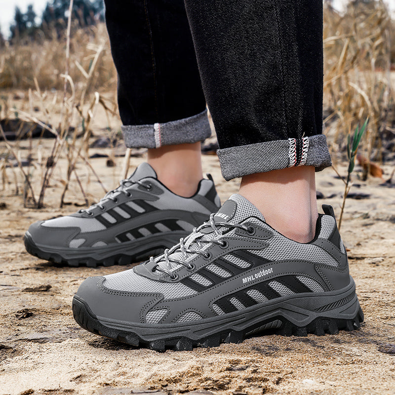 Men's Orthopedic Arch Support Wide Toe Ankle Support Hiking Shoes Waterproof Non-slip Anti-puncture Work Shoes