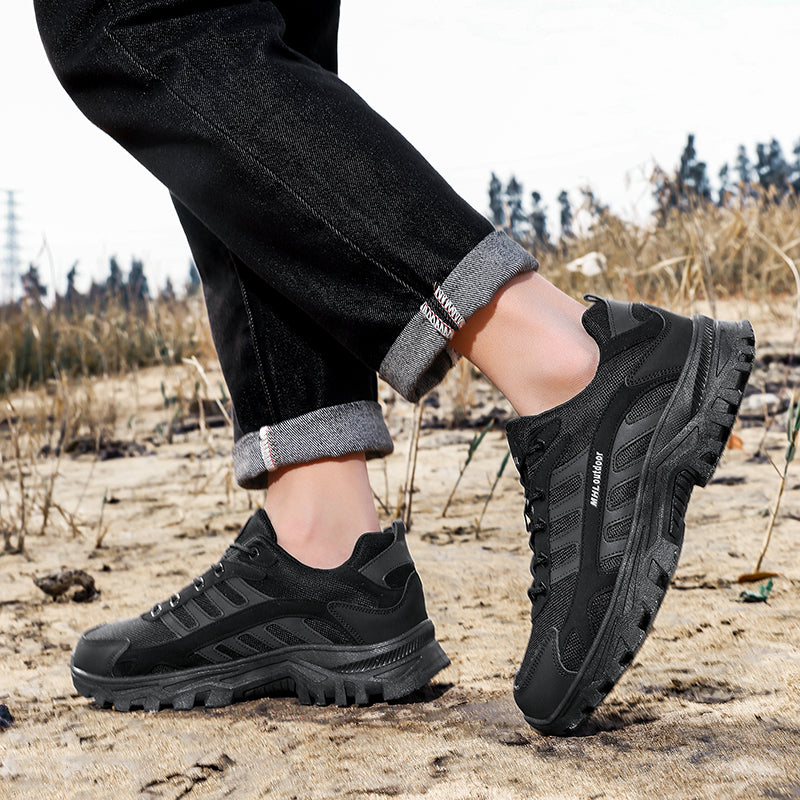 Men's Orthopedic Arch Support Wide Toe Ankle Support Hiking Shoes Waterproof Non-slip Anti-puncture Work Shoes