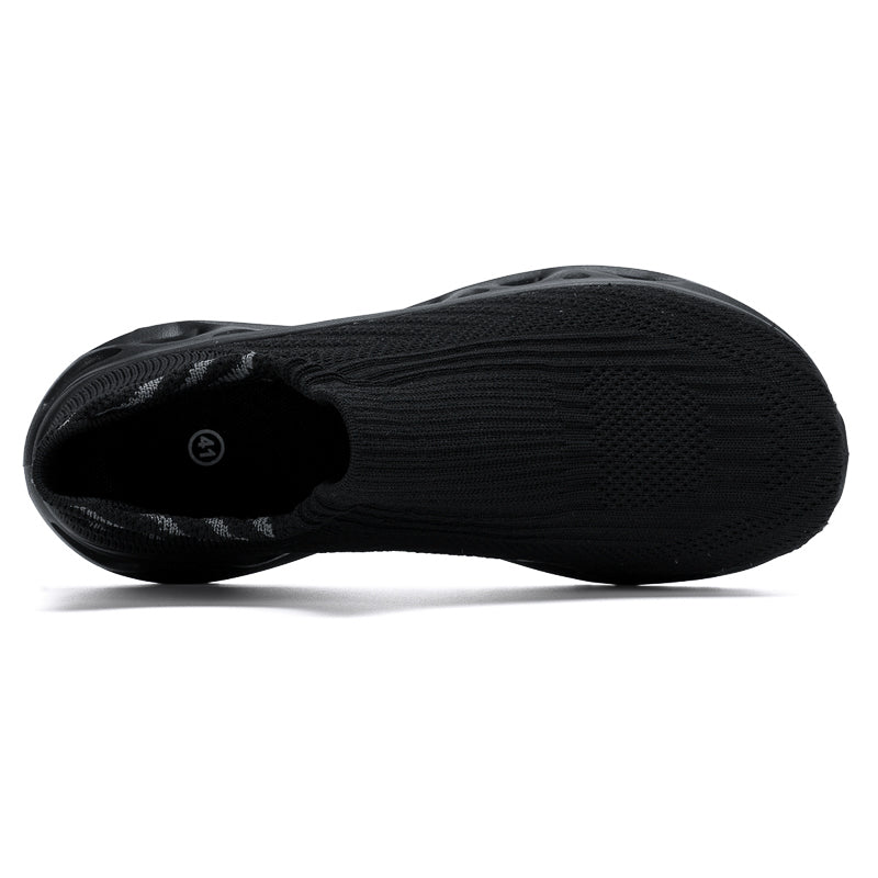 Men‘s’ Slip-On Running Walking Shoes - Zero Laces Comfort, Non-Slip Traction & Cushioned Support