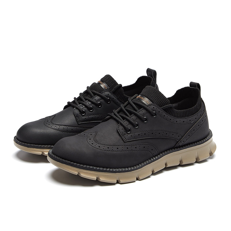 Men’s Retro Leather Zip Boots Built for Comfort, Wide Toe, Arch Support, Pressure Relief, Waterproof for Every Seaso