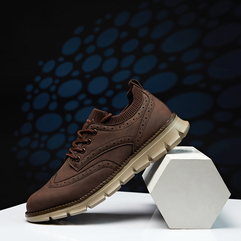 Men’s Retro Leather Zip Boots Built for Comfort, Wide Toe, Arch Support, Pressure Relief, Waterproof for Every Seaso