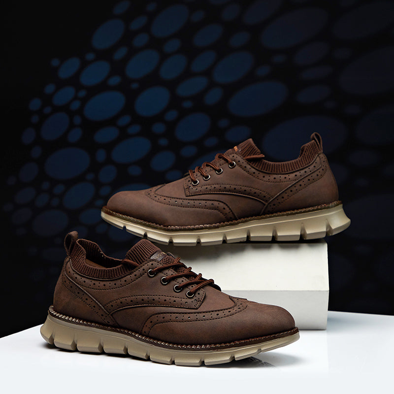 Men’s Retro Leather Zip Boots Built for Comfort, Wide Toe, Arch Support, Pressure Relief, Waterproof for Every Seaso