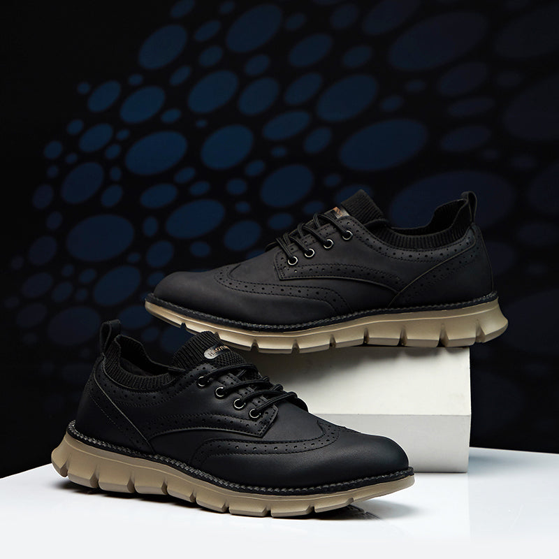 Men’s Retro Leather Zip Boots Built for Comfort, Wide Toe, Arch Support, Pressure Relief, Waterproof for Every Seaso