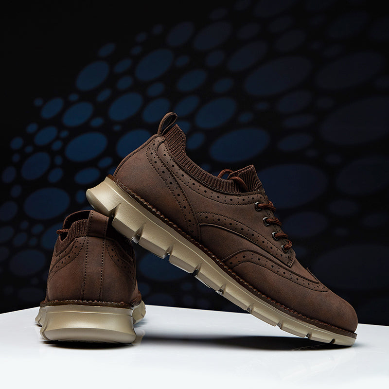 Men’s Retro Leather Zip Boots Built for Comfort, Wide Toe, Arch Support, Pressure Relief, Waterproof for Every Seaso