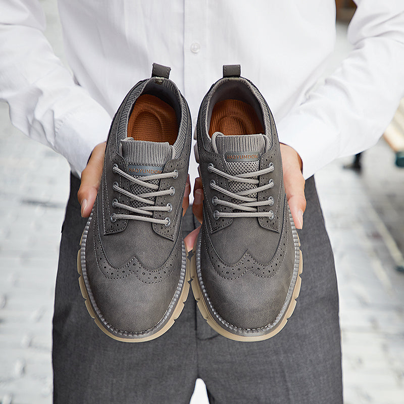 Men’s Retro Leather Zip Boots Built for Comfort, Wide Toe, Arch Support, Pressure Relief, Waterproof for Every Seaso