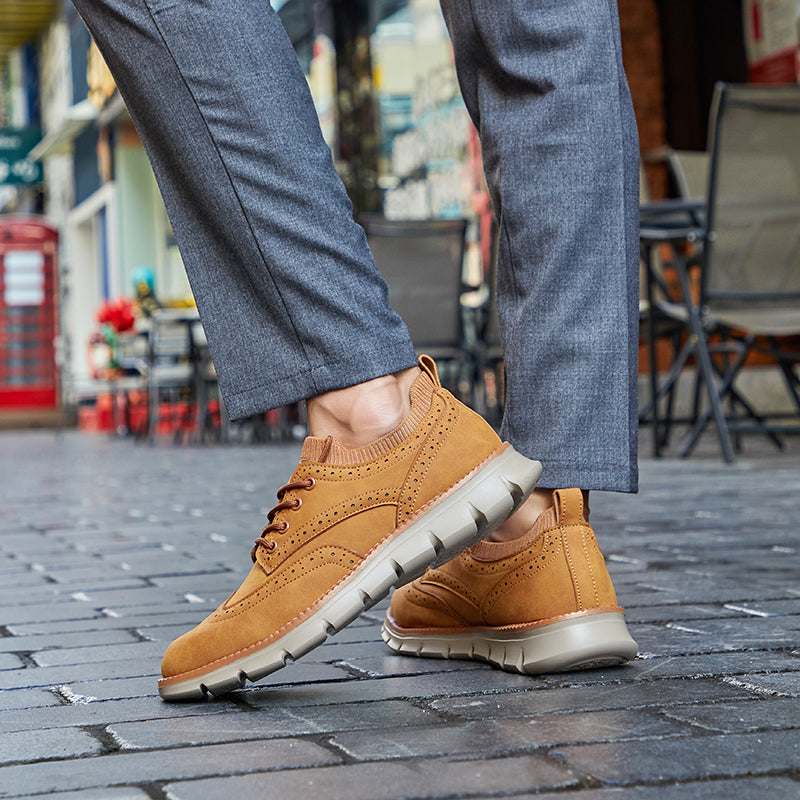 Men’s Retro Leather Zip Boots Built for Comfort, Wide Toe, Arch Support, Pressure Relief, Waterproof for Every Seaso